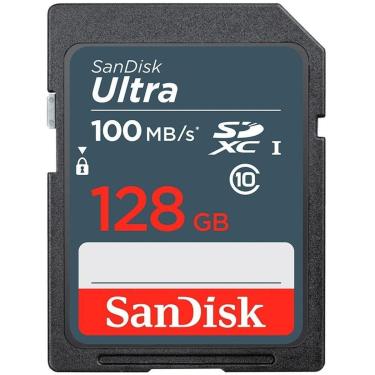 Imagem de Cartão de Memória SanDisk Ultra SDHC UHS-I, 128GB, 100MB/s - SDSDUNR-128G-GN3IN-Unissex