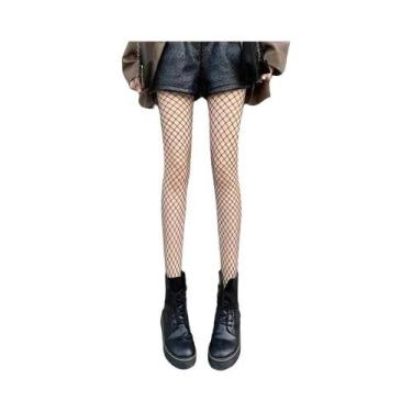 Imagem de Meia-calça Feminina De Cintura Alta, Longa, Sexy, Vazada, Em Rede, Pre