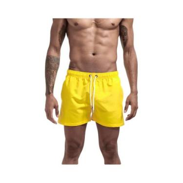 Imagem de Bermuda De Praia Masculina De Verão Com Forro De Malha, Roupa De Banho