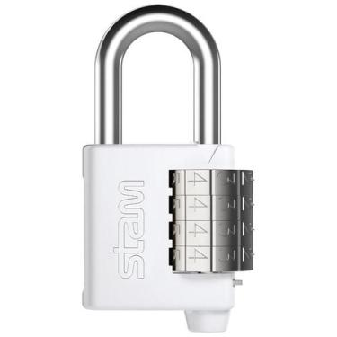 Imagem de Cadeado Haste Curta 40 mm Branco Segredo  90505  - Stam