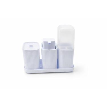 Imagem de Kit Trio para Banheiro Diversas Cores - Usual, BRANCO ;