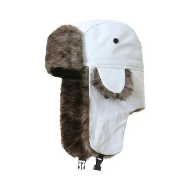 Imagem de Gorro Unissex Quente De Pele Sintética Estilo Aviador Com Protetor De 