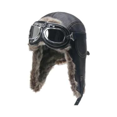 Imagem de Chapéu De Inverno Masculino Quente Com Pelúcia Sintética, Óculos De Pr