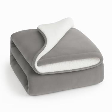 Imagem de Cobertor Manta Soft Bebê Dupla Face Macio Sherpa Palha e Microfibra Para o Frio(Cinza)