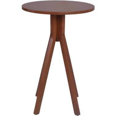 Imagem de Mesa Bistrô Olímpia Em Madeira Maciça Alta 70x70x105 Castanho