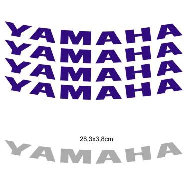 Imagem de Kit 4 Adesivos Roda Interna Moto Yamaha Azul Azul