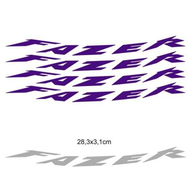 Imagem de Kit 4 Adesivos Roda Interna Moto Yamaha Fazer Azul