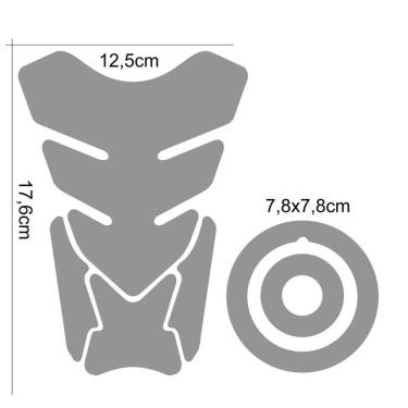 Imagem de Kit Adesivo Protetor Tanque E Bocal Moto Yamaha Fe Transparente Cor Transparente