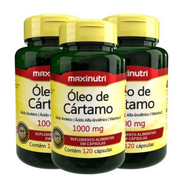 Imagem de Kit 3 Óleo de Cártamo 1000mg 120 Capsulas Maxinutri