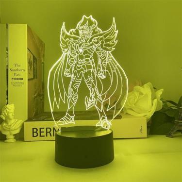 Imagem de Luz noturna USB Saint Seiya Aiolia Shaka Radamanthys Leo - taiyuanketa