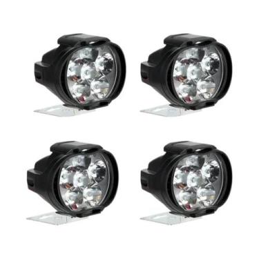 Imagem de Farol De Moto À Prova d'Água Com 6 LEDs, Luzes Auxiliares, Lâmpada De 