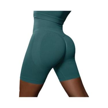 Imagem de Shorts De Yoga Femininos De Cintura Alta Sem Costura Respiráveis Para 