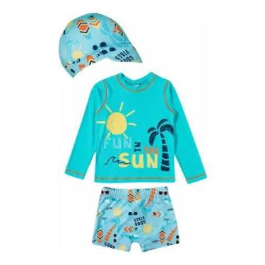 Imagem de Conjunto Sunga Infantil Blusa Proteção Uv50 Térmica Tip Top, 1 ano, Tu