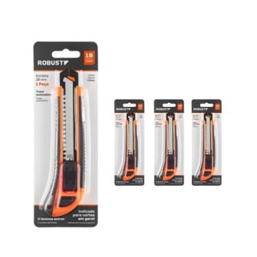 Imagem de 4 Estilete Retratil Profissional Gedore 18mm Emborrachado - GEDORE ROB