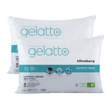 Imagem de Kit 2 Travesseiros Gelatto Altenburg Toque Gelado Extra Macio Firme An