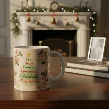 Imagem de Caneca Ceramica Celebração Festa Natal E Ano Novo Decoração