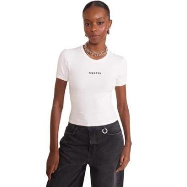 Imagem de Camiseta Colcci Com Logo Off Shell Feminina-Feminino