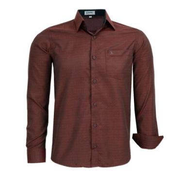 Imagem de Camisa Social Amil Masculina Manga Longa Comfort Com Detalhes 1873 - A