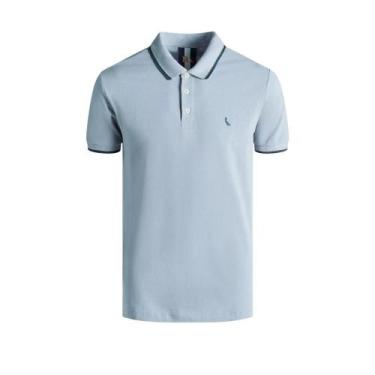 Imagem de Camisa Polo Reserva Friso Duplo Masculino Azul claro, GG, Água