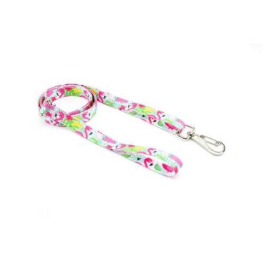 Imagem de Coleira Guia Cachorro Smooty Pet Com Regulagem Flamingo