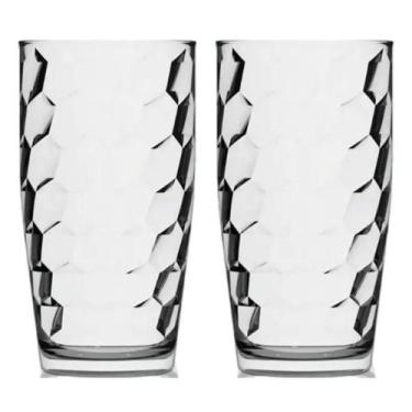 Imagem de Copo Vidro Poema Água Suco Transparente Nadir 300ml 02 unid