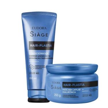 Imagem de Kit Condicionador e Máscara Hidratação Capilar Hair Plastia Plástica d