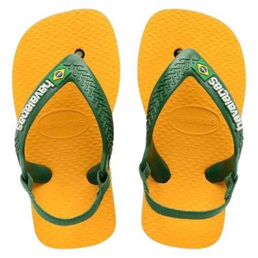 Imagem de Chinelo de Dedo Menino Elástico Brasil Logo Havaianas Kids, Amarelo po