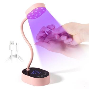 Imagem de Lâmpada de unhas UV AORAEM Gooseneck Mini U V 36W com 4 temporizadores