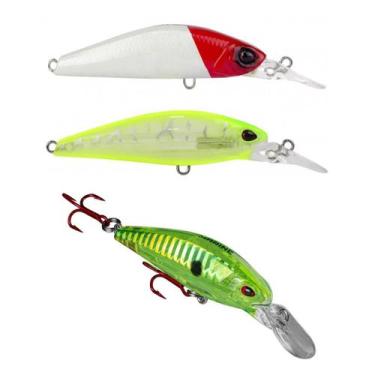 Imagem de Kit 3 Iscas Artificiais Pesca Meia Água Marine Sports Raptor Shad 70 7