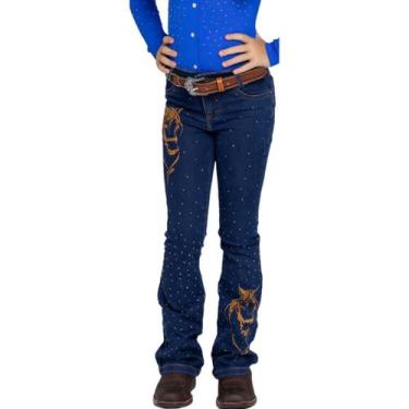 Imagem de Calça Jeans Infantil Menina Bill Way 015019, Jeans médio, 14
