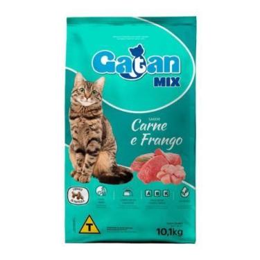 Imagem de Ração Gatan Mix Para Gatos Adultos Carne e Frango 10kg
