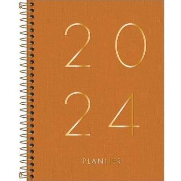 Imagem de Agenda Planner 2024 Executiva Espiral Lume M7 Tilibra, Mostarda