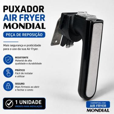 Imagem de Puxador Cesto Original Air Fryer Mondial Com Trava Peça de Reposição D