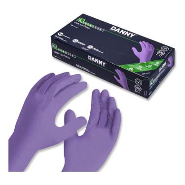 Imagem de Luva Nitrílica Descartável Danny Sensiflex Flex Roxa com Proteção sem Perder o Tato e Sensibilidade Bivolt