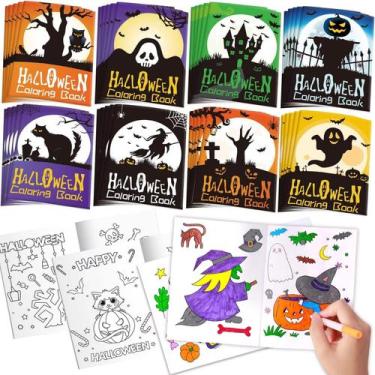 Imagem de Livros para colorir Max Fun Halloween para crianças de 2 a 12 anos, 24