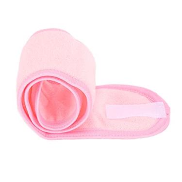 Imagem de Envoltório de cabeça de maquiagem, não perca a forma Envoltório de cabeça de lavagem de rosto Pano macio Usos múltiplos Pequeno compacto para mulheres(Faixa de cabelo de tecido de formiga rosa)