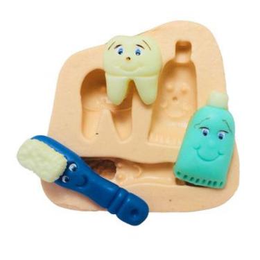 Imagem de Molde De Silicone Odontologia, Dentista, Escova De Dentes, Dente, Pasta
