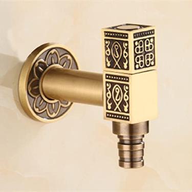 Imagem de Torneira decorativa de latão ao ar livre jardim bibcock torneira antigo retrô máquina de lavar banheiro torneira varanda antigo esfregão torneiras de luxo, 14, china