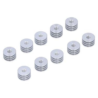 Imagem de Tubo de calor, 10 peças de liga de alumínio durável fácil instalação extrusora radiador peça prata boa dissipação de calor para impressora 3D