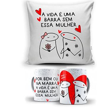 Imagem de KIT Almofada + Caneca Flork A Vida ? uma Barra sem Voc?