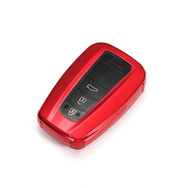 Imagem de CSHU Soft TPU Car Key Case Cover Chaveiro Ring Key Bag, apto para Toyota Prius Camry Corolla C-HR CHR RAV4 Prado 2018,1