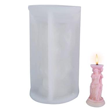 Imagem de Moldes para velas de coluna romana - Pilares Antigos Moldes De Silicone Stripe Forma Cilindro Moldes De Vela - Pilar Romano Antigo Molde de Silicone para Vela Sabão Resina Jóias Fazendo Aocate