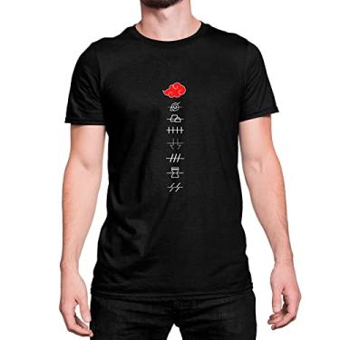 Imagem de Camiseta T-Shirt Anime Naruto Akatsuki Mambros Renegados Cor:Preto;Tamanho:G;Gênero:Unissex