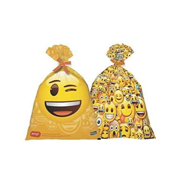 Imagem de Sacola Plástica Emoji, Festcolor 104773, Amarelo, Festcolor, 104773, Amarelo