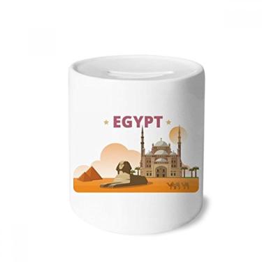 Imagem de DIYthinker Cidade pirâmide Esfinge Egito Caixa de Dinheiro Caixa de Cerâmica Porta-Moedas Presente