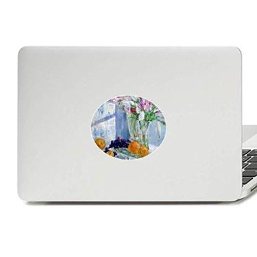 Imagem de Adesivo de laptop com estampa de vaso de flor de uva e decalque para notebook