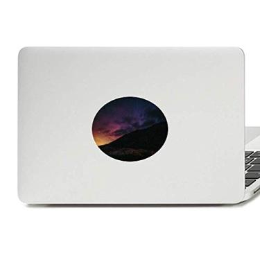 Imagem de Adesivo de notebook com emblema de vinil de estrelas amarelas céu noturno