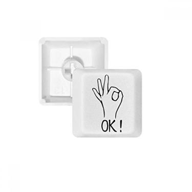 Imagem de Kit de atualização para jogos de teclado mecânico PBT padrão de gestos personalizado preto OK