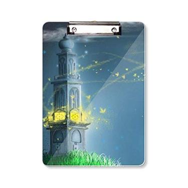 Imagem de Silent Night Lighthouse Quadro de prancheta com pintura Fuying Pad Placa de suporte A4