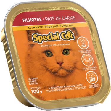 Imagem de Ração Úmida Special Cat Patê Carne para Gatos Filhotes - 100 g